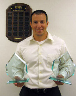 Travis Peters, top producer award, 1st and 2nd quarter, 2008